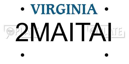 2MAITAI Virginia License Plate
