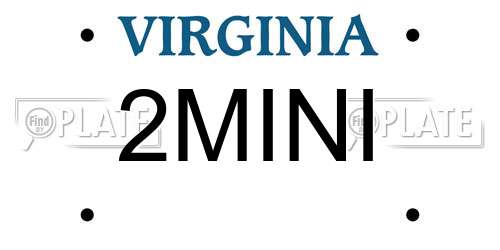 2MINI Virginia License Plate