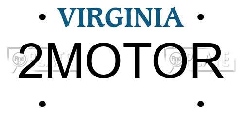2MOTOR Virginia License Plate