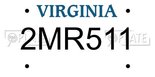 2MR511 Virginia License Plate