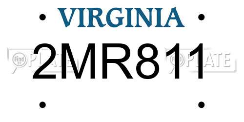 2MR811 Virginia License Plate