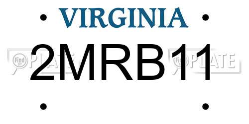 2MRB11 Virginia License Plate