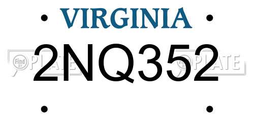2NQ352 Virginia License Plate