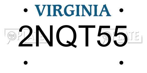 2NQT55 Virginia License Plate