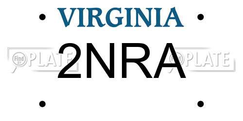 2NRA Virginia License Plate