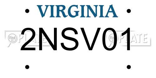 2NSV01 Virginia License Plate