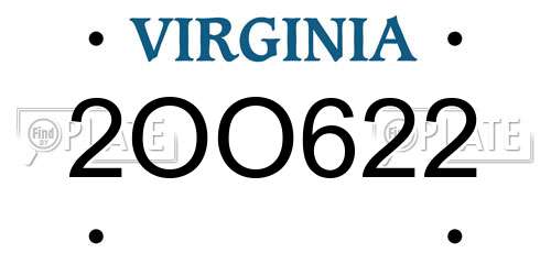 2OO622 Virginia License Plate
