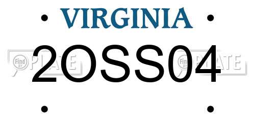 2OSS04 Virginia License Plate
