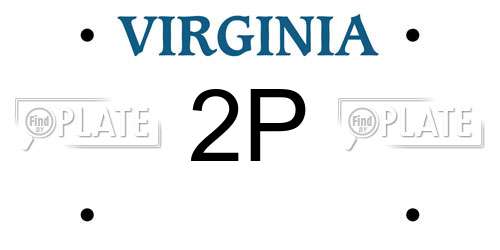 2P Virginia License Plate