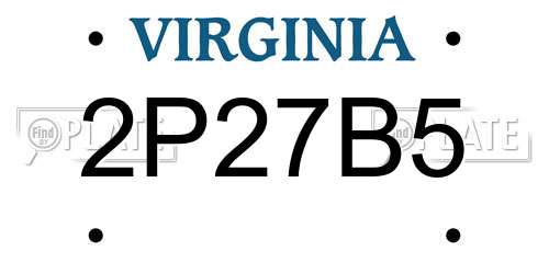 2P27B5 Virginia License Plate