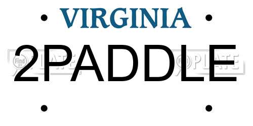 2PADDLE Virginia License Plate