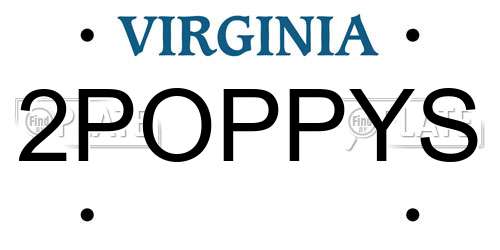 2POPPYS Virginia License Plate