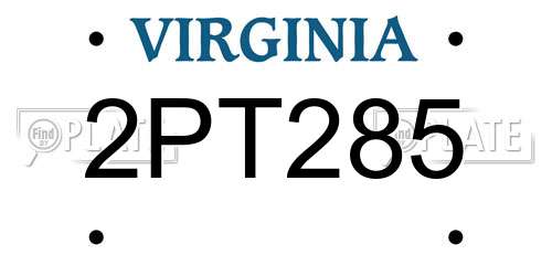 2PT285 Virginia License Plate