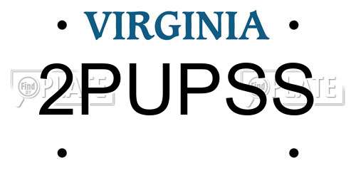 2PUPSS Virginia License Plate