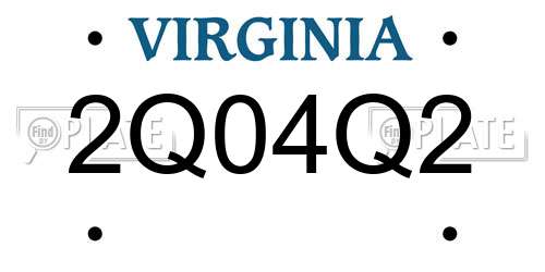 2Q04Q2 Virginia License Plate