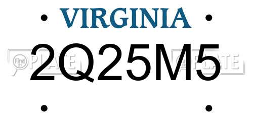 2Q25M5 Virginia License Plate