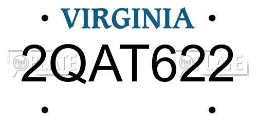 2QAT622 Virginia License Plate