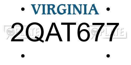 2QAT677 Virginia License Plate