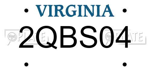 2QBS04 Virginia License Plate