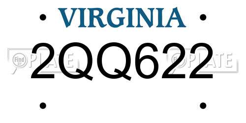 2QQ622 Virginia License Plate