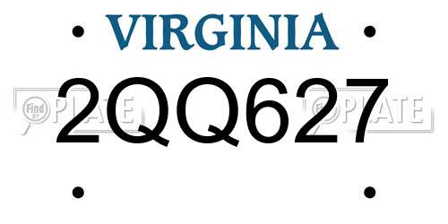 2QQ627 Virginia License Plate