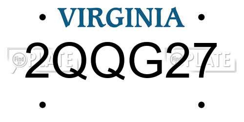 2QQG27 Virginia License Plate