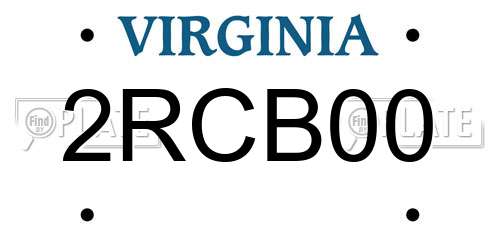 2RCB00 Virginia License Plate