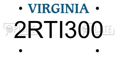 2RTI300 Virginia License Plate
