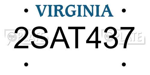 2SAT437 Virginia License Plate