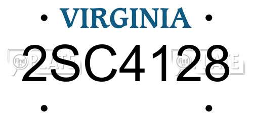 2SC4128 Virginia License Plate