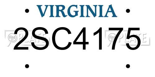 2SC4175 Virginia License Plate