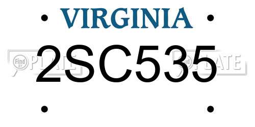 2SC535 Virginia License Plate