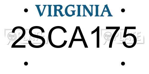 2SCA175 Virginia License Plate