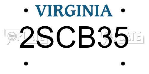 2SCB35 Virginia License Plate