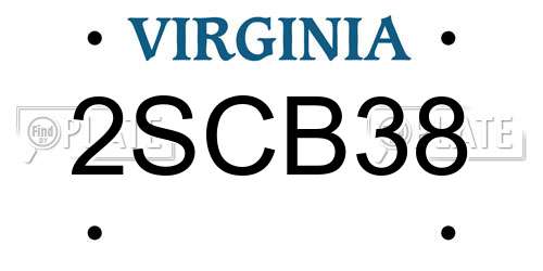 2SCB38 Virginia License Plate