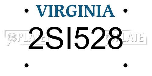 2SI528 Virginia License Plate