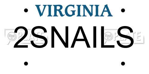 2SNAILS Virginia License Plate