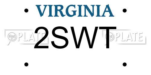 2SWT Virginia License Plate