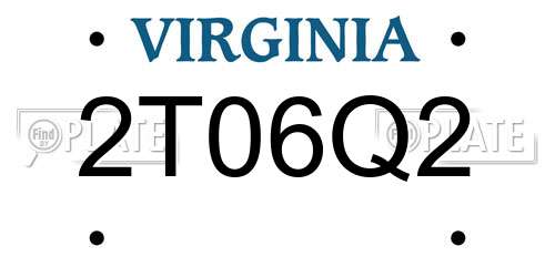2T06Q2 Virginia License Plate