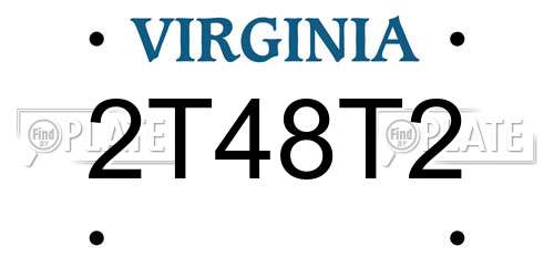 2T48T2 Virginia License Plate