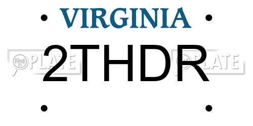 2THDR Virginia License Plate