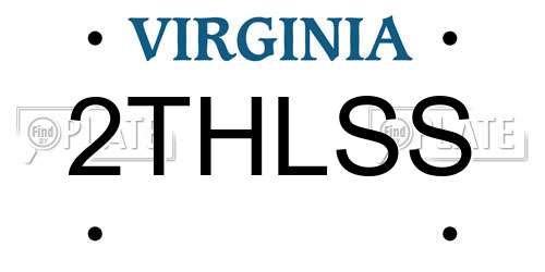 2THLSS Virginia License Plate