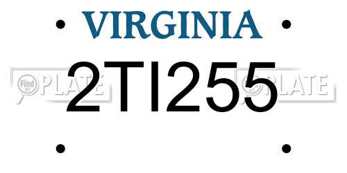 2TI255 Virginia License Plate
