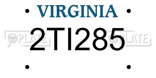 2TI285 Virginia License Plate