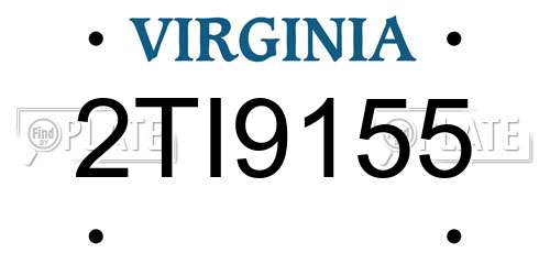 2TI9155 Virginia License Plate