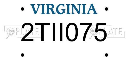 2TII075 Virginia License Plate