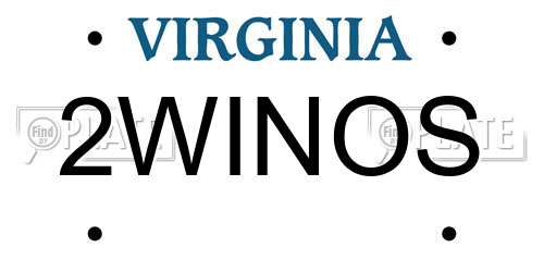 2WINOS Virginia License Plate