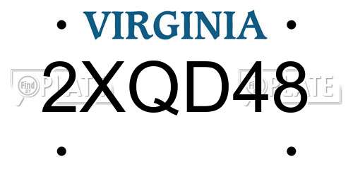 2XQD48 Virginia License Plate