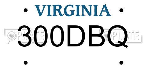 300DBQ Virginia License Plate