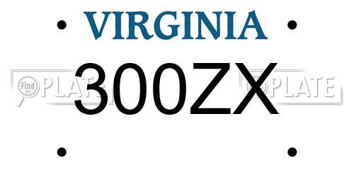 300ZX Virginia License Plate